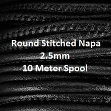 Round Stitched Napa, 2.5 mm, 10 Meter Spool