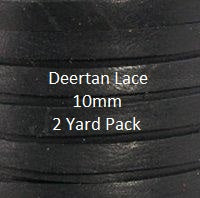 Deertan Lace, 10mm, 2 Yard Pack - Leather Cord and More, Deertan Lace, 5mm - Leather Cord