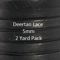 Deertan Lace, 5mm, 2 Yard Pack - Leather Cord and More, Deertan Lace, 5mm - Leather Cord