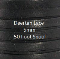 Deertan Lace, 5mm, 50 Foot Spool - Leather Cord and More, Deertan Lace, 5mm - Leather Cord