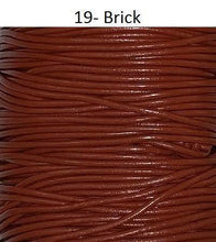 Round Leather Cord, 2.0mm, 10 Meter Spool - Leather Cord and More, Round Leather Cord, 2.0mm - Leather Cord