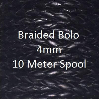 Braided Bolo Cord, 4mm, 10 Meters - Leather Cord and More, Braided Bolo Cord, 4mm - Leather Cord