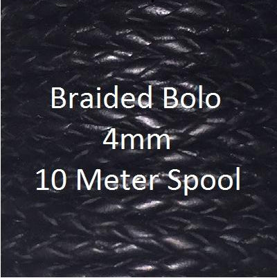 4mm Braided Leather Dark Brown Matt Bolo Braided Leather Cord by the Yard  LCBR 4 Dark Brown Matt 45 -  Canada