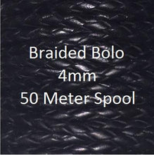 Braided Bolo Cord, 4mm, 50 Meter Spool - Leather Cord and More, Braided Bolo Cord, 4mm - Leather Cord
