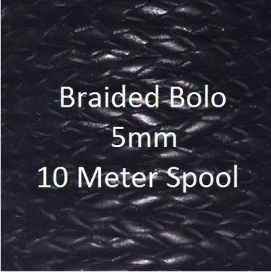 Braided Bolo Cord, 5mm, 10 Meters - Leather Cord and More, Braided Bolo Cord, 5mm - Leather Cord