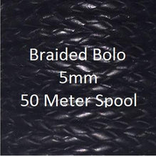 Braided Bolo Cord, 5mm, 50 Meters - Leather Cord and More, Braided Bolo Cord, 5mm - Leather Cord