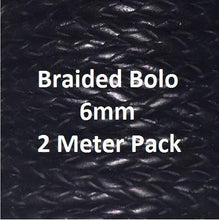 Braided Bolo Cord, 6mm, 2 meters - Leather Cord and More, Braided Bolo Cord, 6mm - Leather Cord