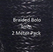 Braided Bolo Cord, 3mm, 2 Meter Pack - Leather Cord and More, Braided Bolo Cord, 3mm - Leather Cord