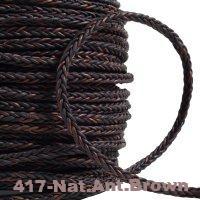 Round Braided Square, 8x1mm, 50 Meter Spool - Leather Cord and More, Round Braided Square - Leather Cord