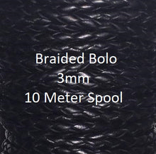 Braided Bolo Cord, 3mm, 10 Meter Spool - Leather Cord and More, Braided Bolo Cord, 3mm - Leather Cord